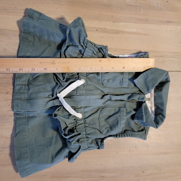 Aspen Kids Baby Girl Lightweight Sleeveless Jacket‎ Green Zip Up 18 Months - Picture 7 of 8